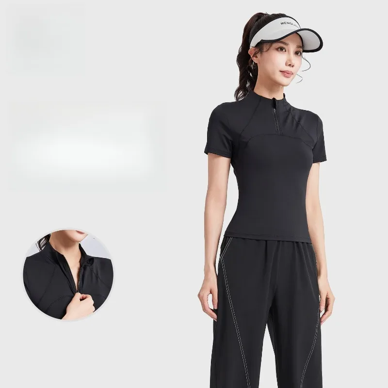 

Outdoor Running Leisure Suit New Summer Morning Running Fitness Clothing Breathable Plastic Ladies Sports Suit