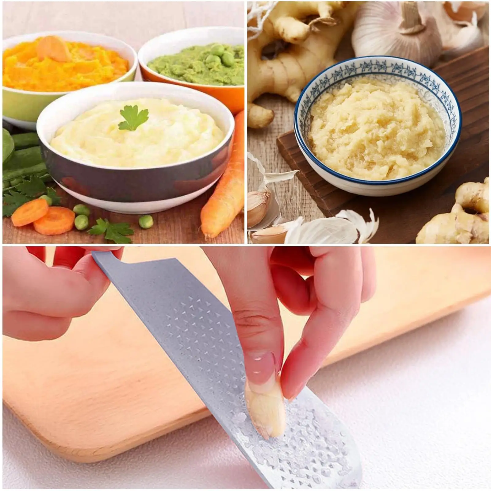 Wheat Straw Kitchen Gadget Garlic Press Labor-saving Multi-function Manual Garlic Creative Cloves Kitchen Garlic Press Tool
