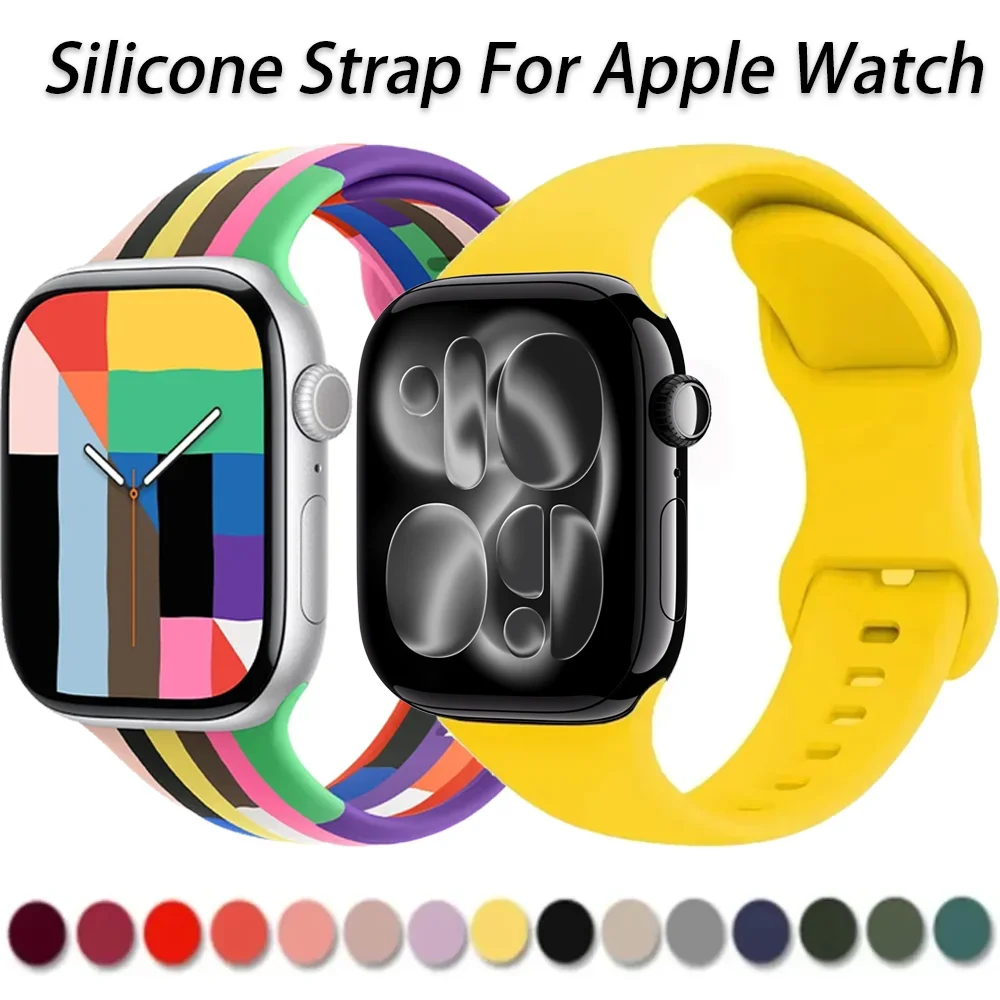 Silikonarmband für Apple Watch 11 10 9 8 7 6 5 4 SE3 Ultra 3 Atmungsaktives Armband iWatch 49mm 46mm 42mm 45mm 41mm 44mm 40mm Gurt