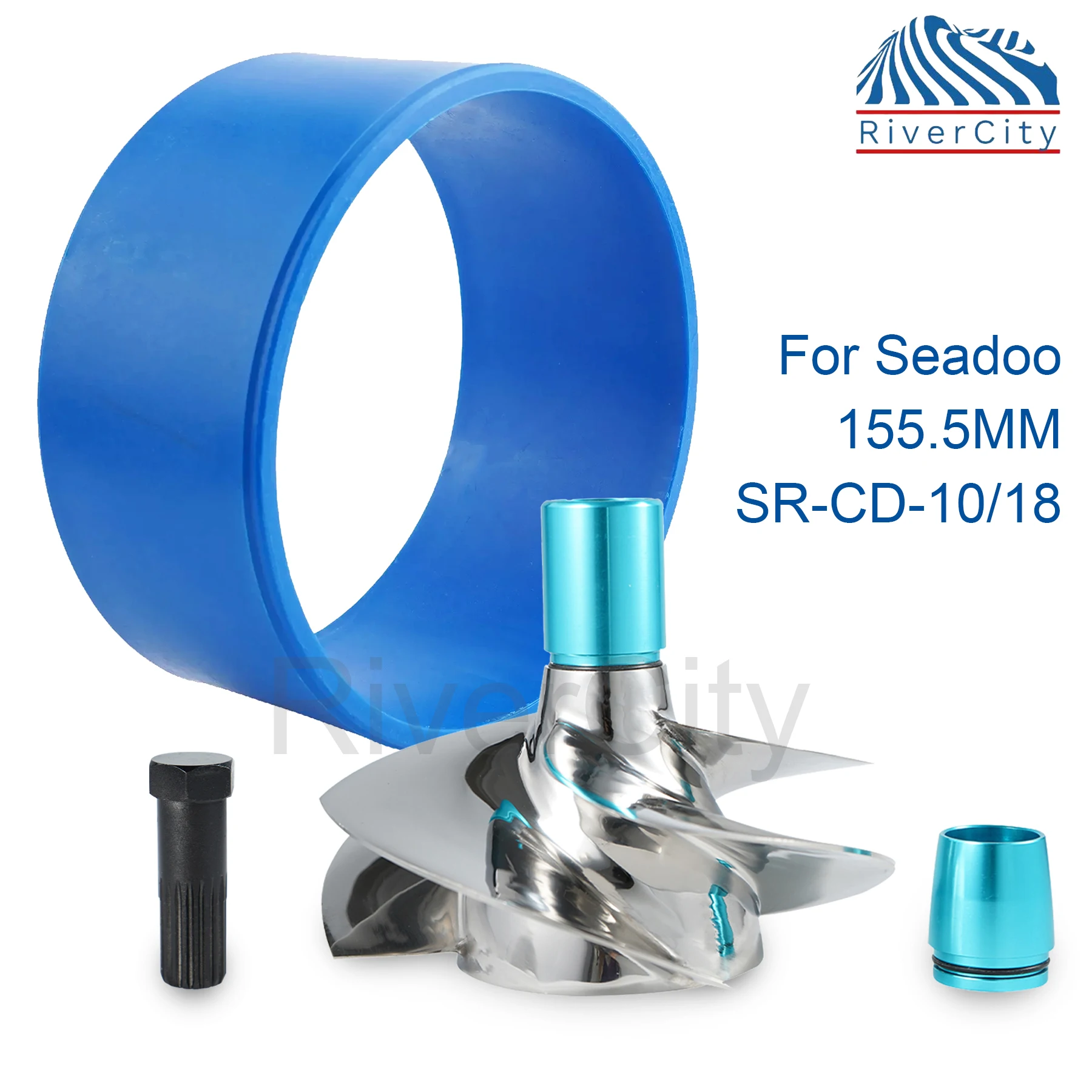 

Impeller Kit 4-Blade for Seadoo GTI / SE 130 /SE/ STD/4-TEC SE/ 130/Rental 130 Replaces Solas SR-CD-10/18 155.5MM Jet Ski