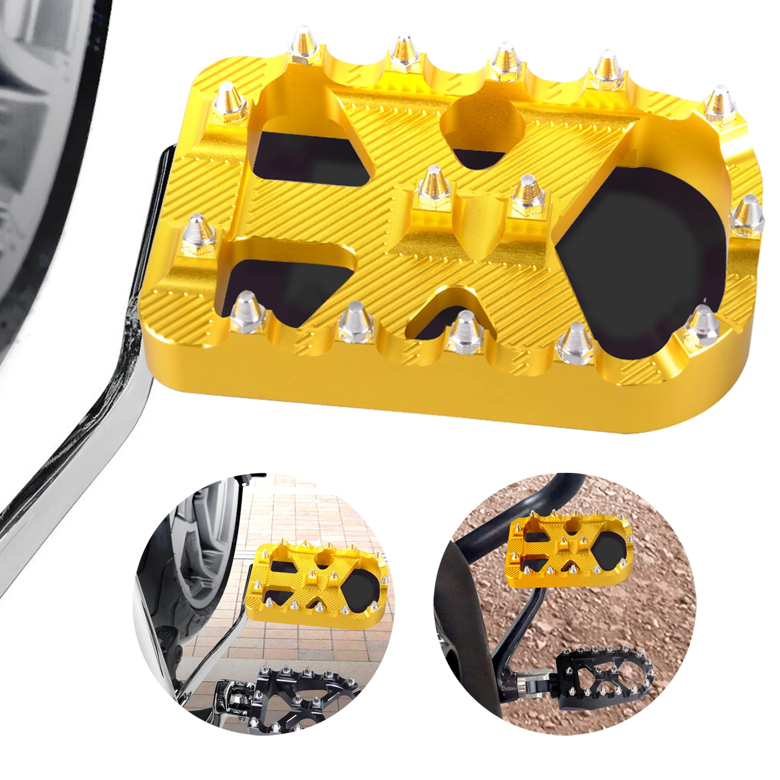 

Motorcycle MX Style Brake Pedal Pad Cover for Harley Softail Heritage Springer Fat Boy Deluxe FLSTN Road King Road Glide