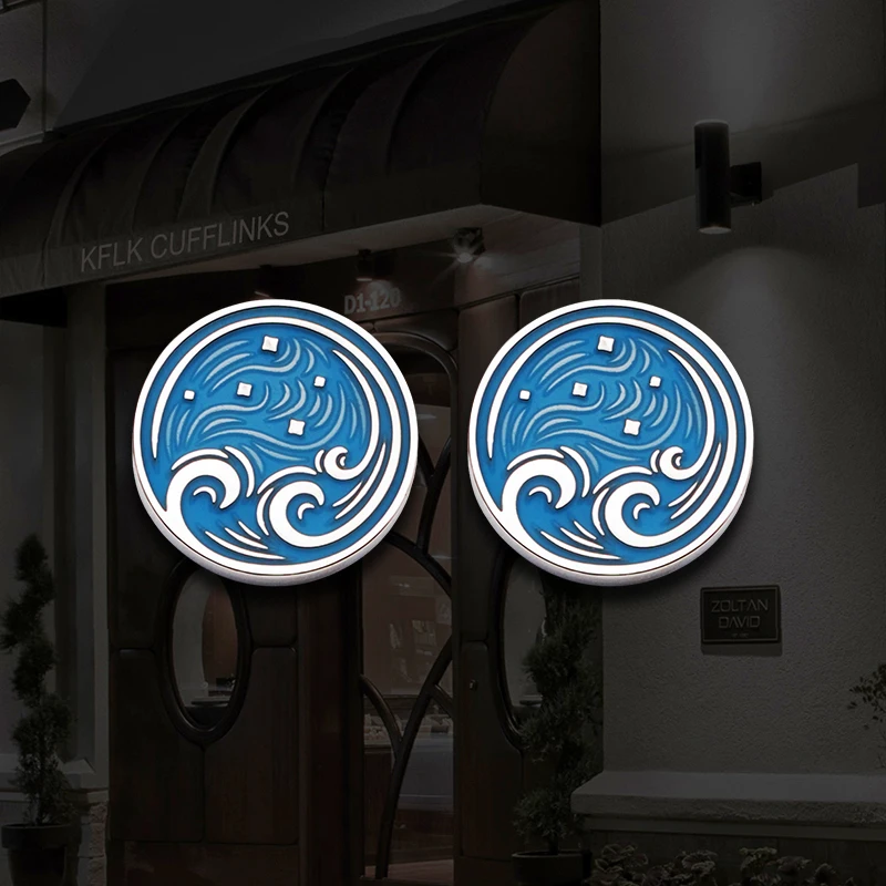 KFLK Jewelry Galaxy Shirt Cufflink For Mens Brand Cuff link Wedding Women man Button High Quality New Arrival