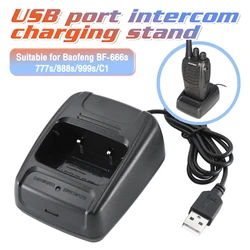 Baofeng USB 어댑터 충전기 스탠드 양방향 라디오 워키 토키 USB 충전 도크 BF-888s 워키 토키 액세서리 BF-C1