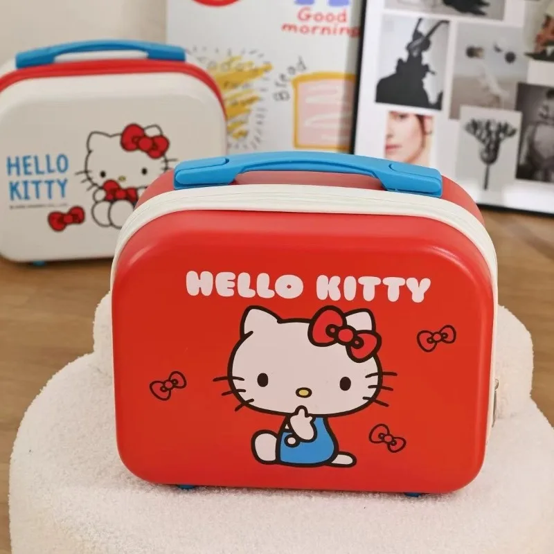 

Hello Kitty Anime Makeup Box Kawaii Girl Gift Large Capacity Travel Portable Makeup Box Suitcase Storage Gift Box Doll Wholesale