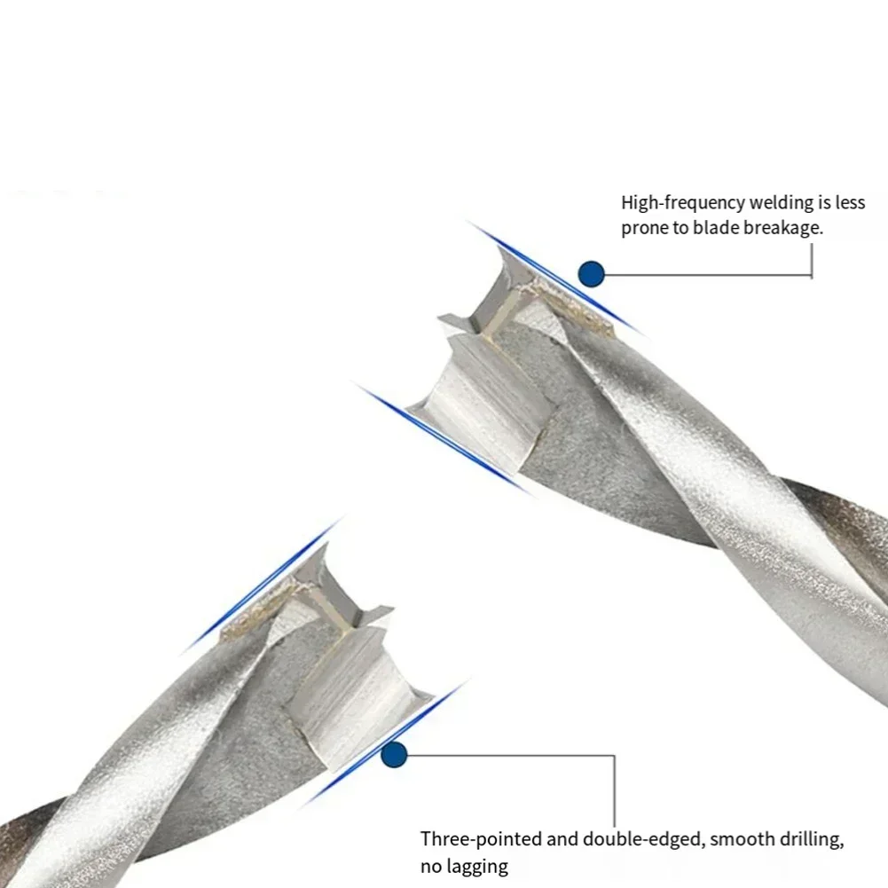 1pc Hexagonal Handle Drill Bit Three-point Woodworking Special Drill Bit Electric Drill Rotary Head Drill Bit 6.5/8/9/10MM
