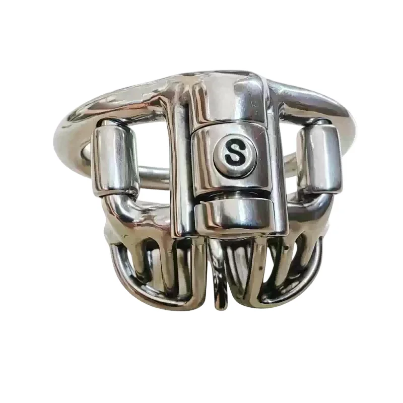 Custom Titanium Birdcage Cock Cage Lightweight Short Chastity Device Ring Customize Penis Lock S Screw PA Prince Albert Chastity - Image 3