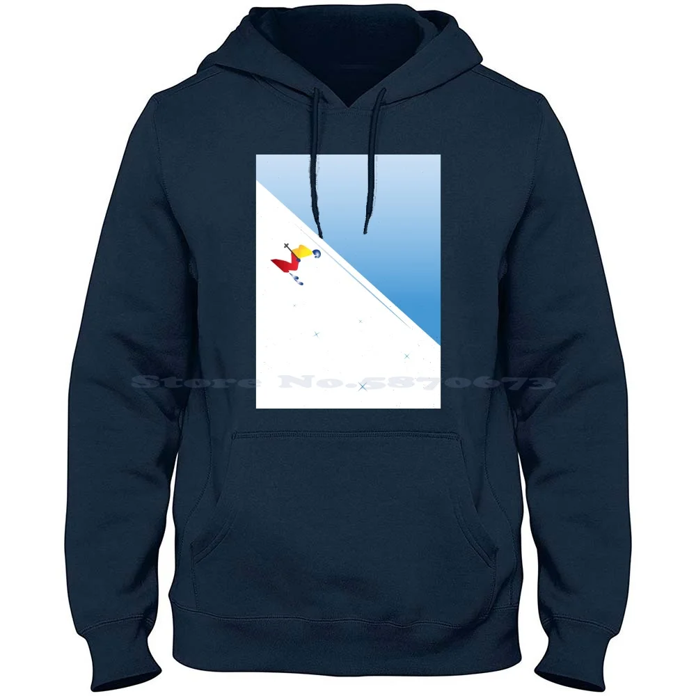 Downhill Ski 100% Cotton Hoodie Verbier Leewarddesign Leeward Design Skier Moutains Zermatt Solden S ? Lden Kitzbühel