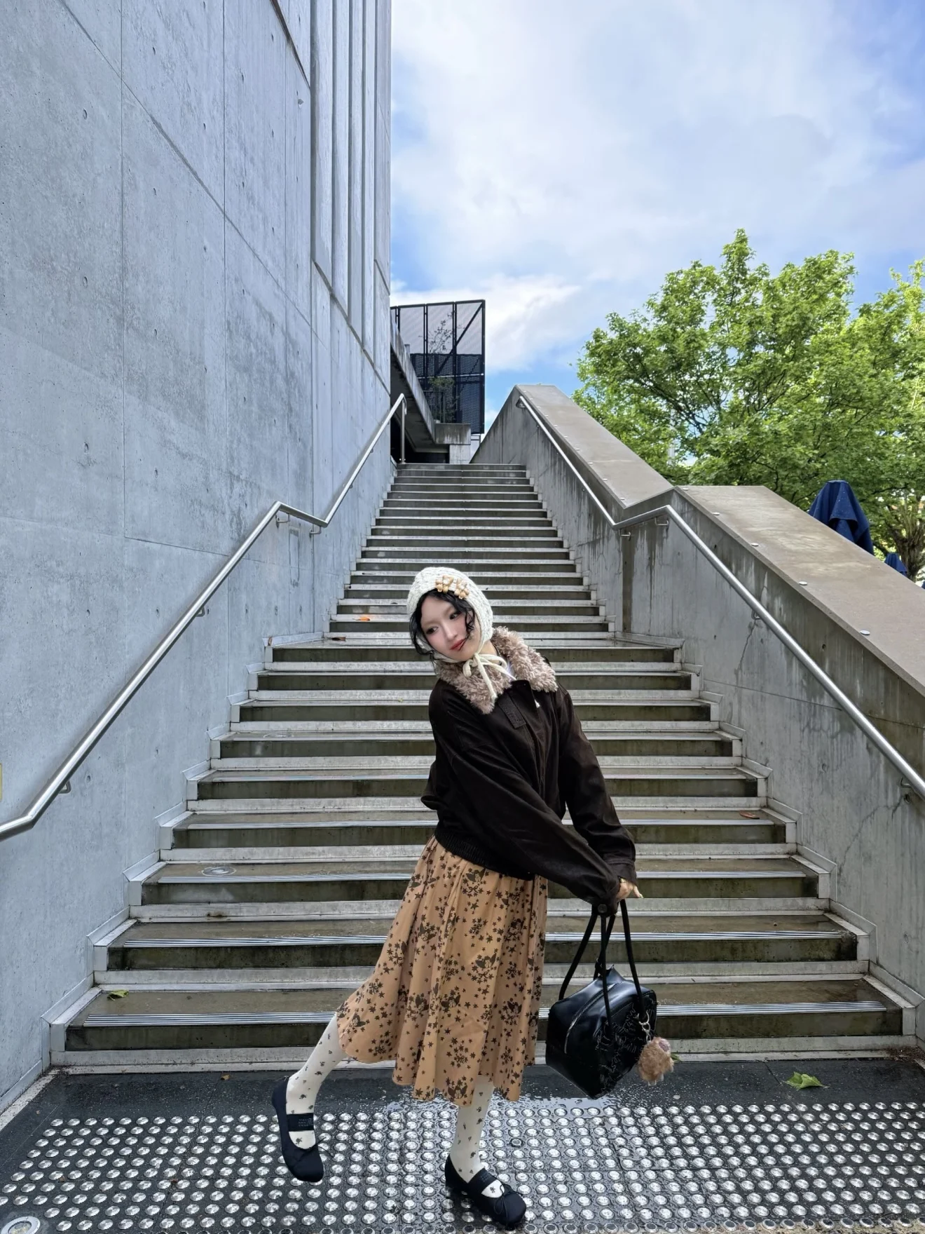 TheLike Original Vintage Sle Leather Jaet with Detachable Fur Collar ort Coat by Pol Farm Weather Resistant Zipper Closure