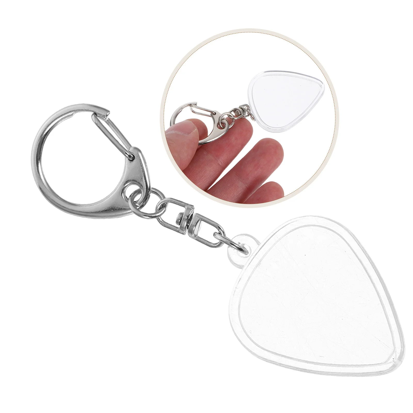 

10Pcs Guitar Pick Storage Box Transparent Plectrum Organizer Keychain Holder for Acoustic Electric Guitar Portable Picks Case