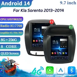 9.7inch Android 14 For Kla Sorento 2013-2014 2014 2015 2016- 2021 Monitor Screen Multimedia Autoradio Navigation Stereo Radio