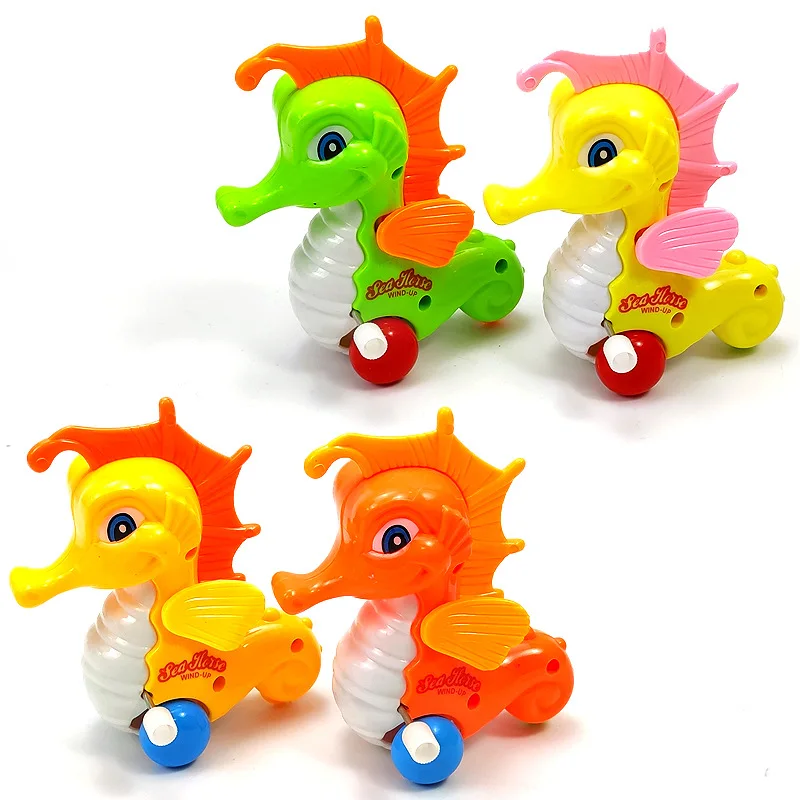 Cartoon Cute Little Animal Wind Up Walking Toy Creative Simulation Seahorse Clockwork Toy Multi-style Available Children's Gifts