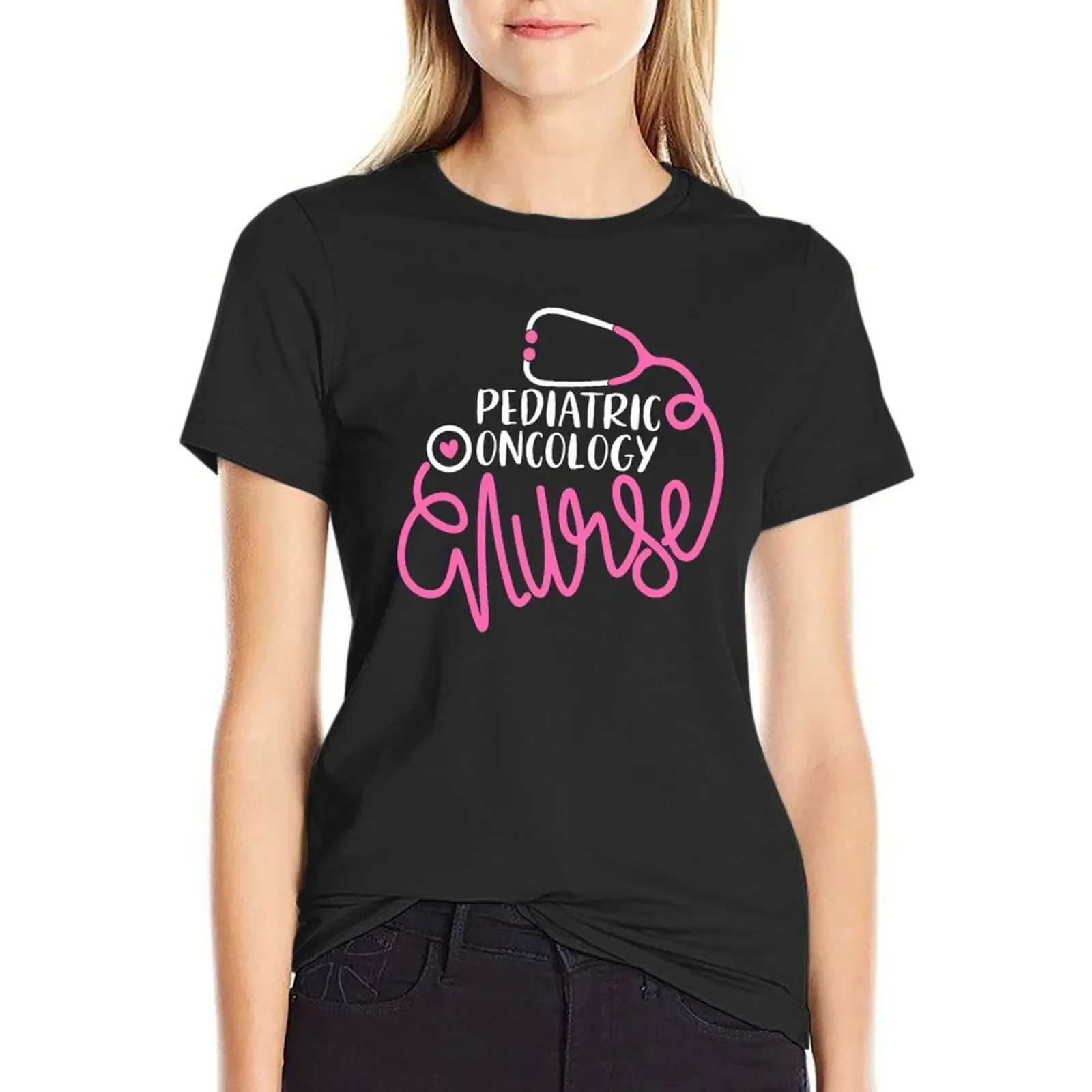 

Pediatric Oncology Nurse - Peds Oncologist Nursing Department - Peds Onc Nurse T-Shirt sweat tees kawaii clothes Womens clothing
