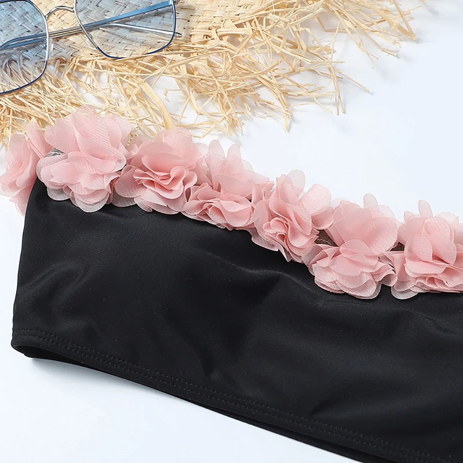 مثير لباس سباحة للنساء قطعتين المايوه انقسام مجموعة واحدة ملابس السباحة التدرج المرأة بيكيني عالية الخصر بحر حمالة