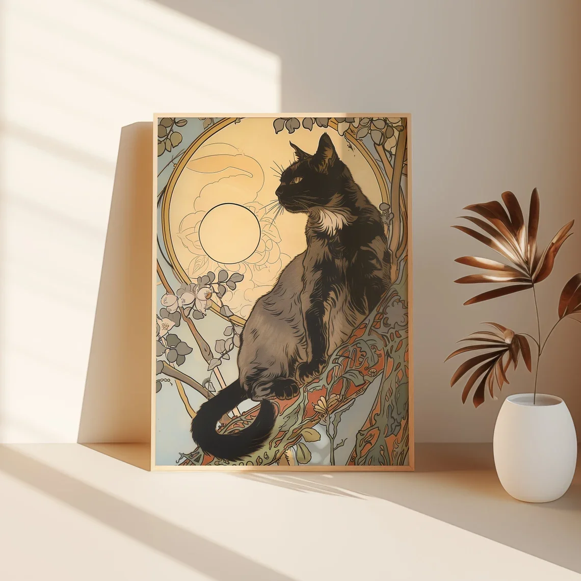 Dekorasi Dinding Kucing Hitam - Family Tree Print ulasan dan harga