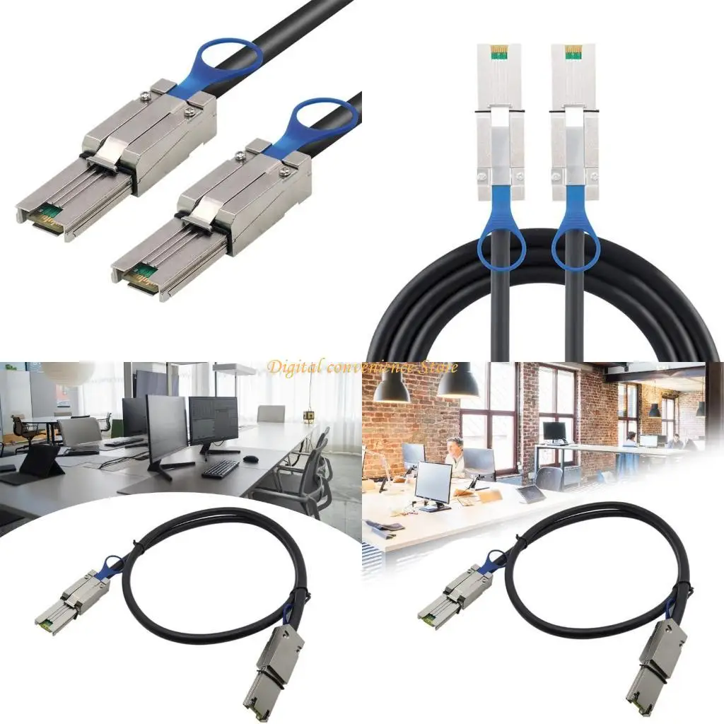 

97QA 26P SFF-8088 to SFF-8088 External Mini Cable 26Pin 6Gbps SAS2.0 Hybrids Cable Attached SCSI for Raids Systems