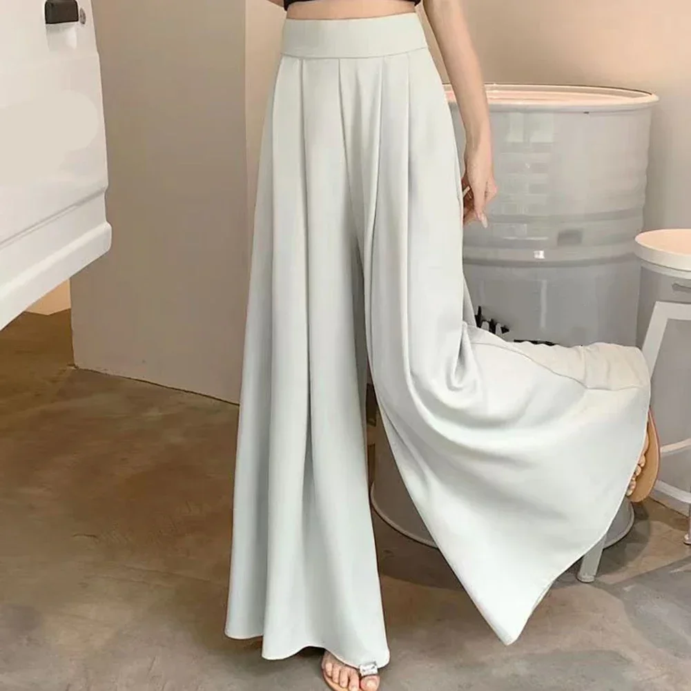 

Stylish Summer Casual Trousers Loose Fit High Waist Trousers Black Casual Trousers Versatile Use Leisure Style