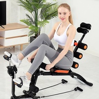 Adjustable Declined Sit Up Bench Mutifunctiona Cycling Bike  with Home Gym Fitness Bench-Crunch Push up Board