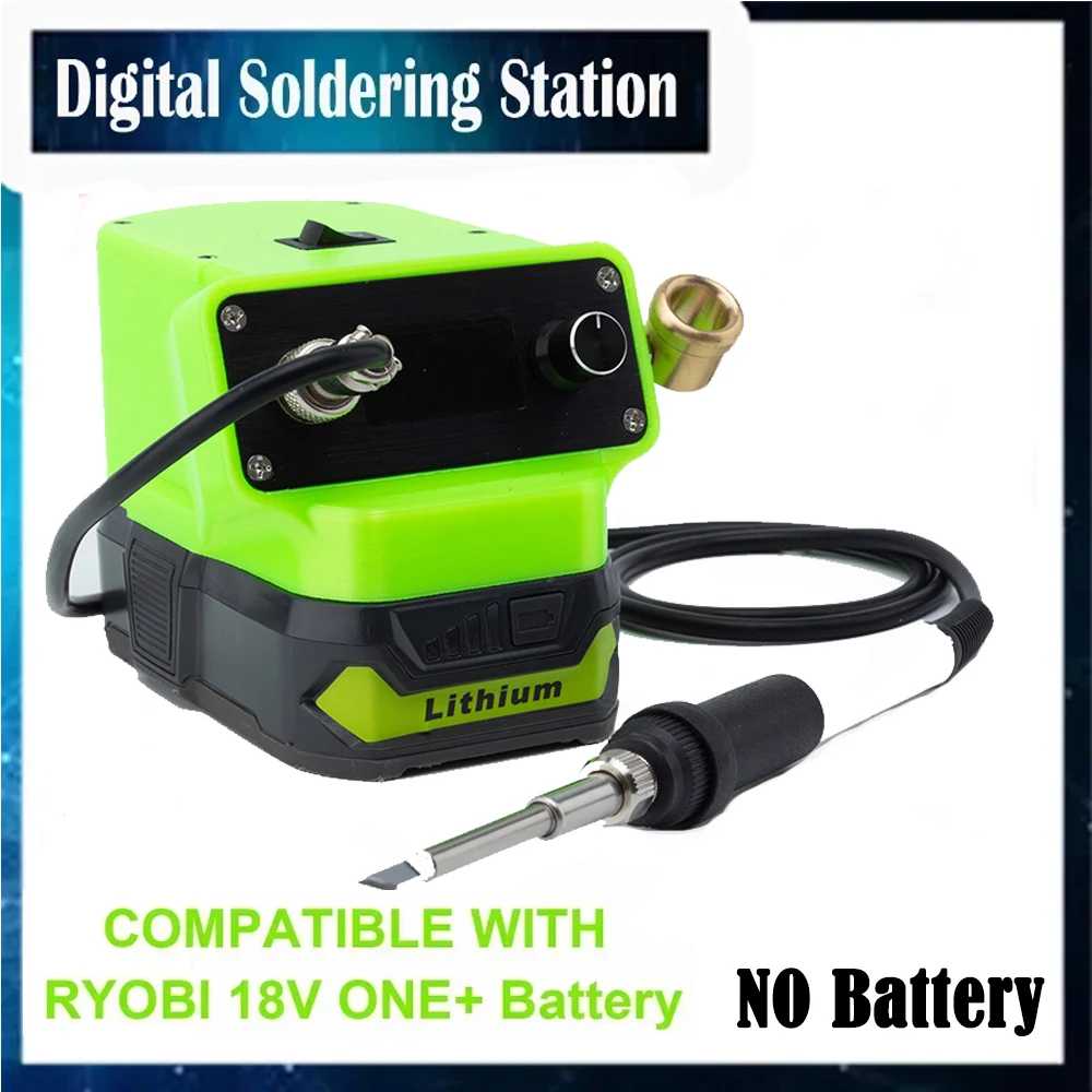 T12 OLED Digital Soldering Station For RYOBI One+ 18V Li-ion Battery Powered Wireless  (Not include  battery)