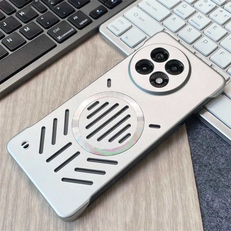 Case For ONEPLUS 15 15R 13 13R 13S 12 12R Magnetic Frameless Ultra-thin Hollow Heat Dissipation Hard PC Back Cover