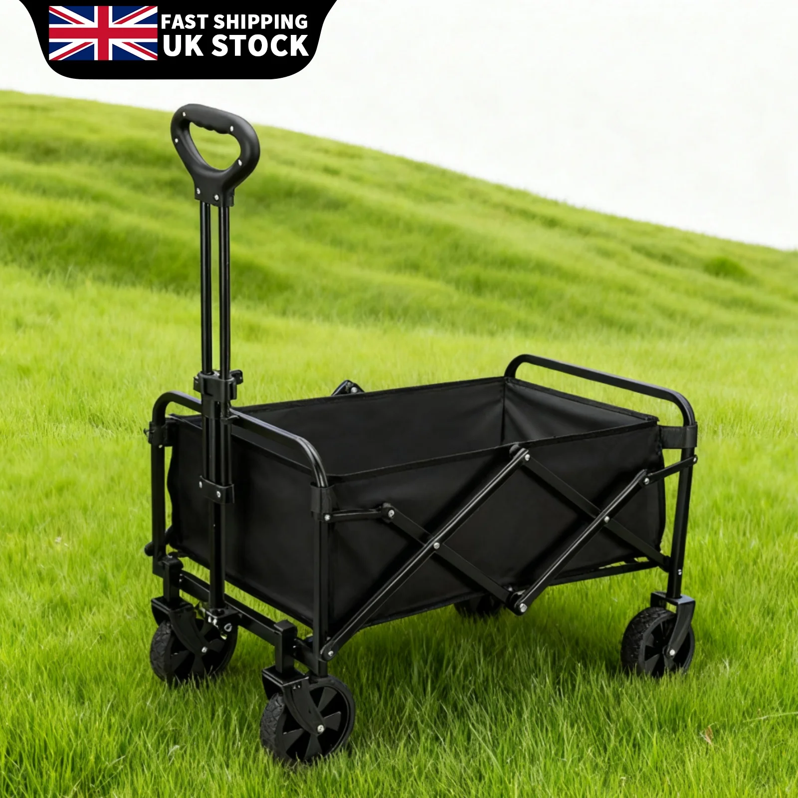 

Foldable Portable Picnic Outdoor Camping Cart Heavy Duty Folding Utility Cart Shopping Beach Collapsible Folding Utility Cart