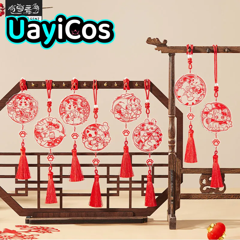In Stock Official Fabulous Beasts Window Series Acrylic Pendant New Year Keychain Ornaments Anime Figure Game Kids Toy Gifts