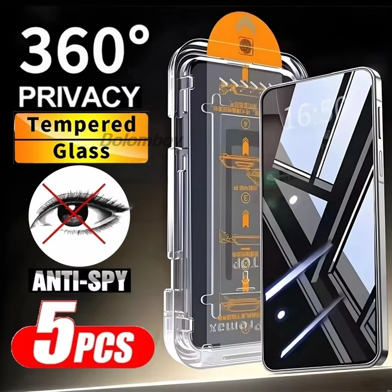 1-5Pcs Anti Spy Temeperd Glass Screen Protectors For Samsung A57 A37 A56 5G A55 A34 A35 A54 A53 A36 A17 A07 A06 A24 A25 A73 A71