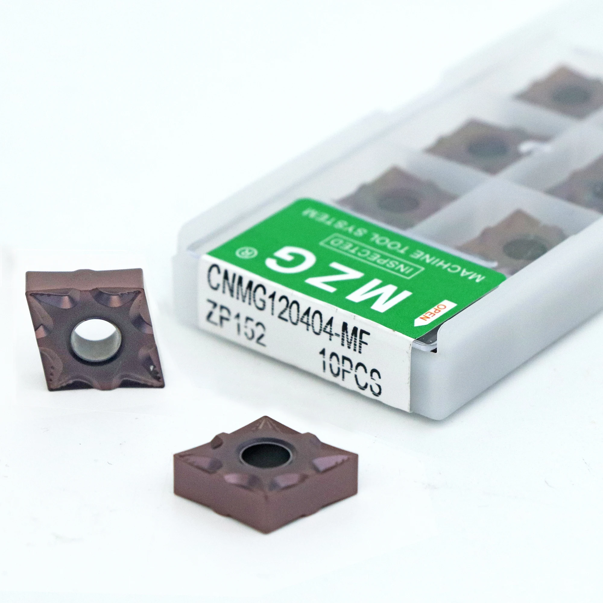 MZG 10pcs CNMG120404 CNMG120408 CNMG120412 External Turning Lathe Tools High Quality Cutting Tool CNC Turning Insert CNMG