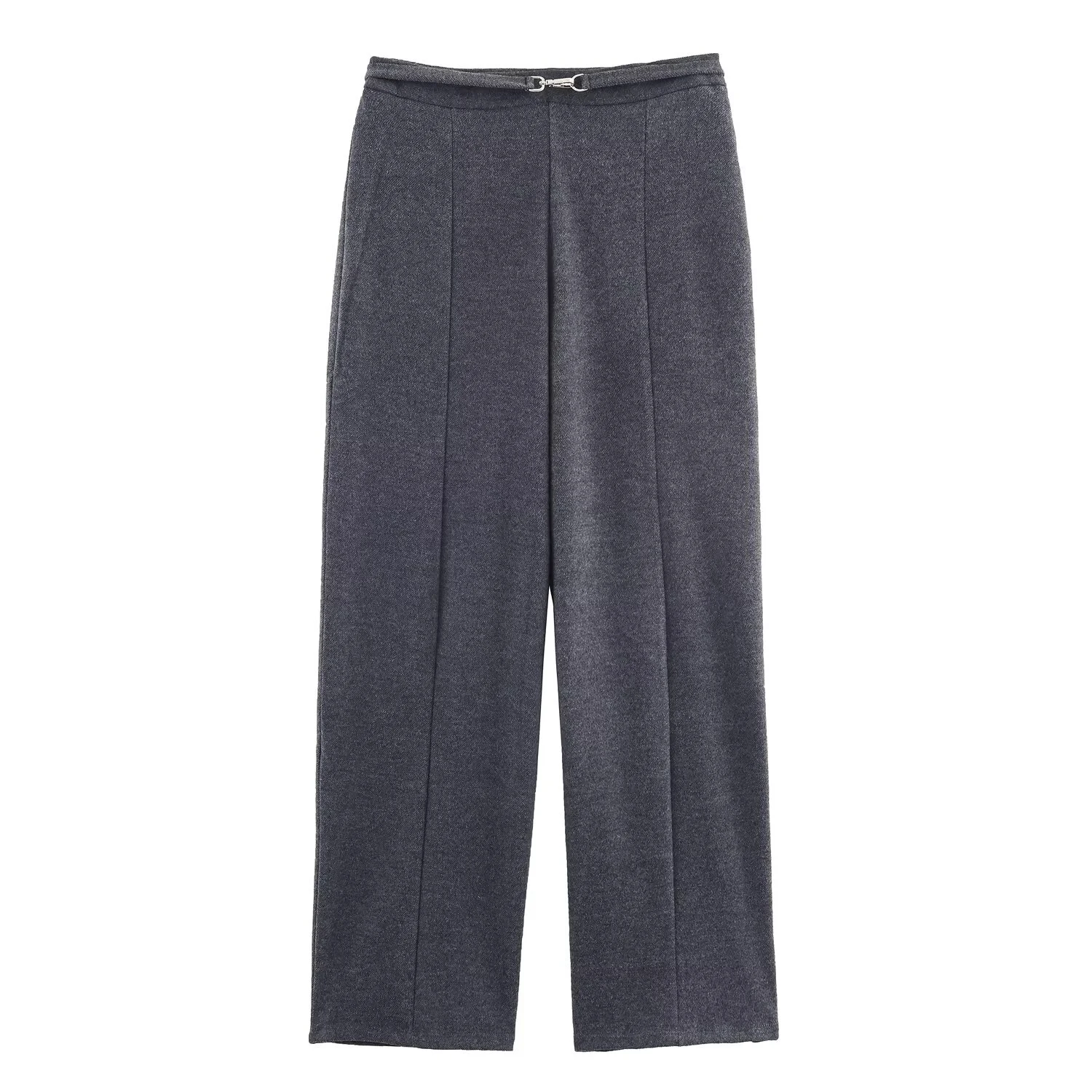 Set di pantaloni a vita media con giacca in morbida twill da donna in stile europeo e americano 2025, nuovo prodotto invernale