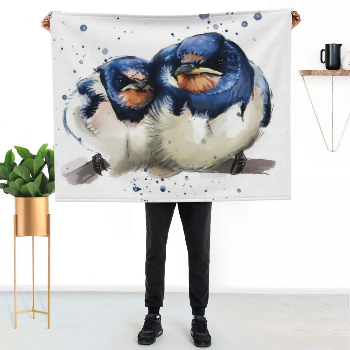 

Barn swallows Throw Blanket No Pilling Soft Warm Blanket for Bed