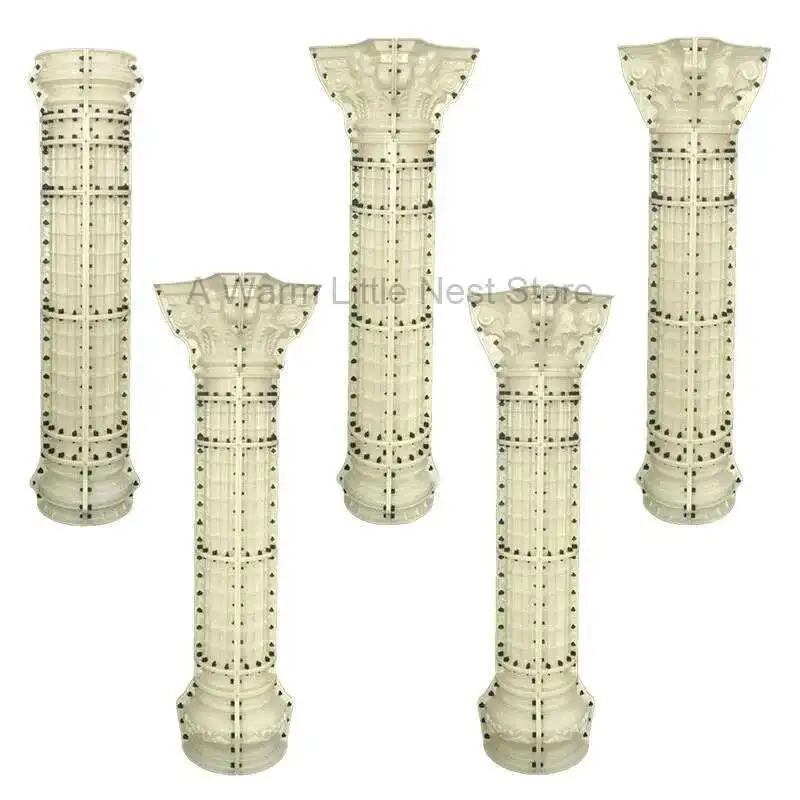 

European Villa Door Column Mold for Garden Decorations ABS Plastic Roman Column Molds Concrete Building Mold Garden Fence Custom