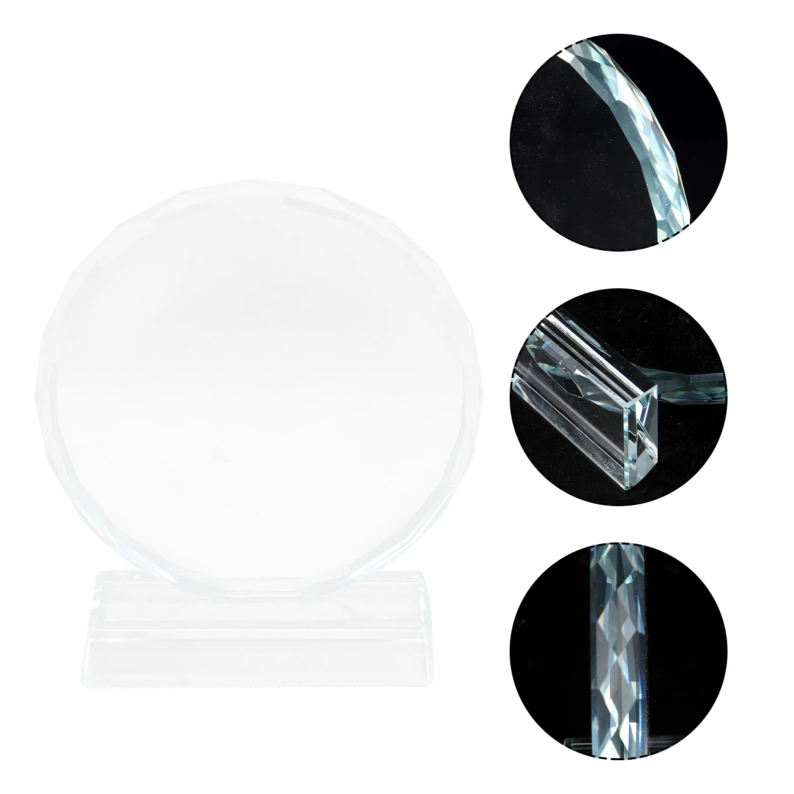 

Transparent Decorative Crystal Trophy Delicate Prize Award Trophy Accessory Home Party Desktop Decor Simple-Shaped Crystal Decor