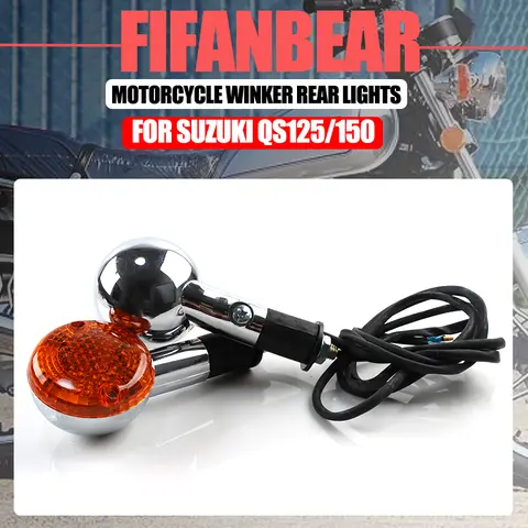 Motorcycle Turn Signals Amber Lights Universal For Suzuki QS 125 QS 150 QS150/125 Turn Signal Indicator Light Lamp