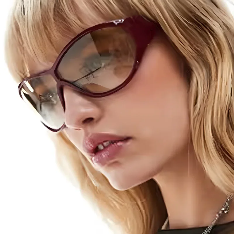 European and American Large Frame Y2K Sunglasses Fashion Cycling Windproof Sun Glasses Retro slimming Sunscreen Eyewear