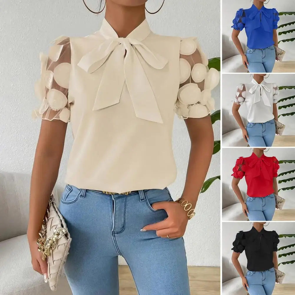 Blusas vintage femininas gola camisa branca 2025 camisas de mujer retalhos rendas cintura fina doce arco moda topos estilo