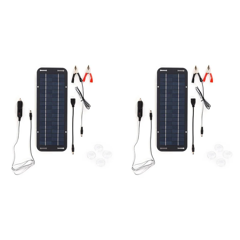 

ABZS 2X 12V 30W Portable Solar Panel Car Boat Power Solar Panel Battery Charger Maintainer For Car Motorcycle Tractor Boat RV