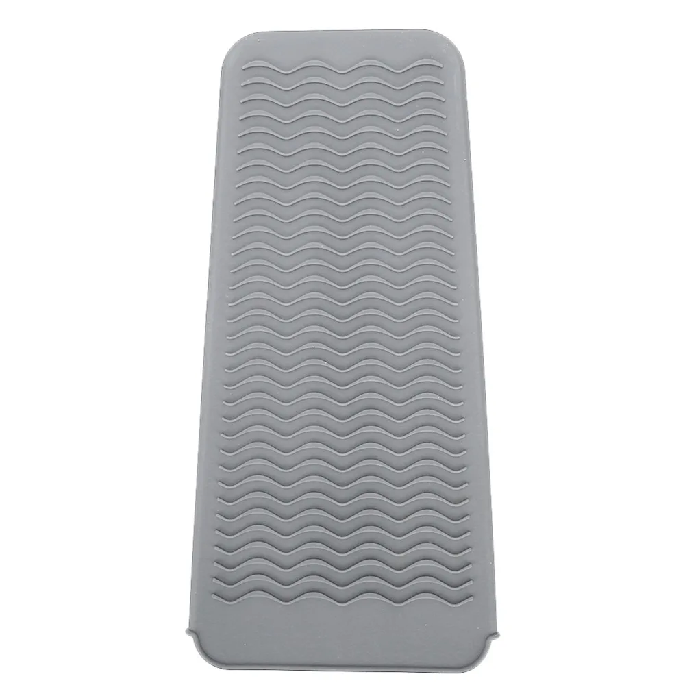 

Rose Red Silicone Hair Straightener Cover Silicone Material Durable Hair Straightener Pouch Gray Professional Non Slip Mat Home