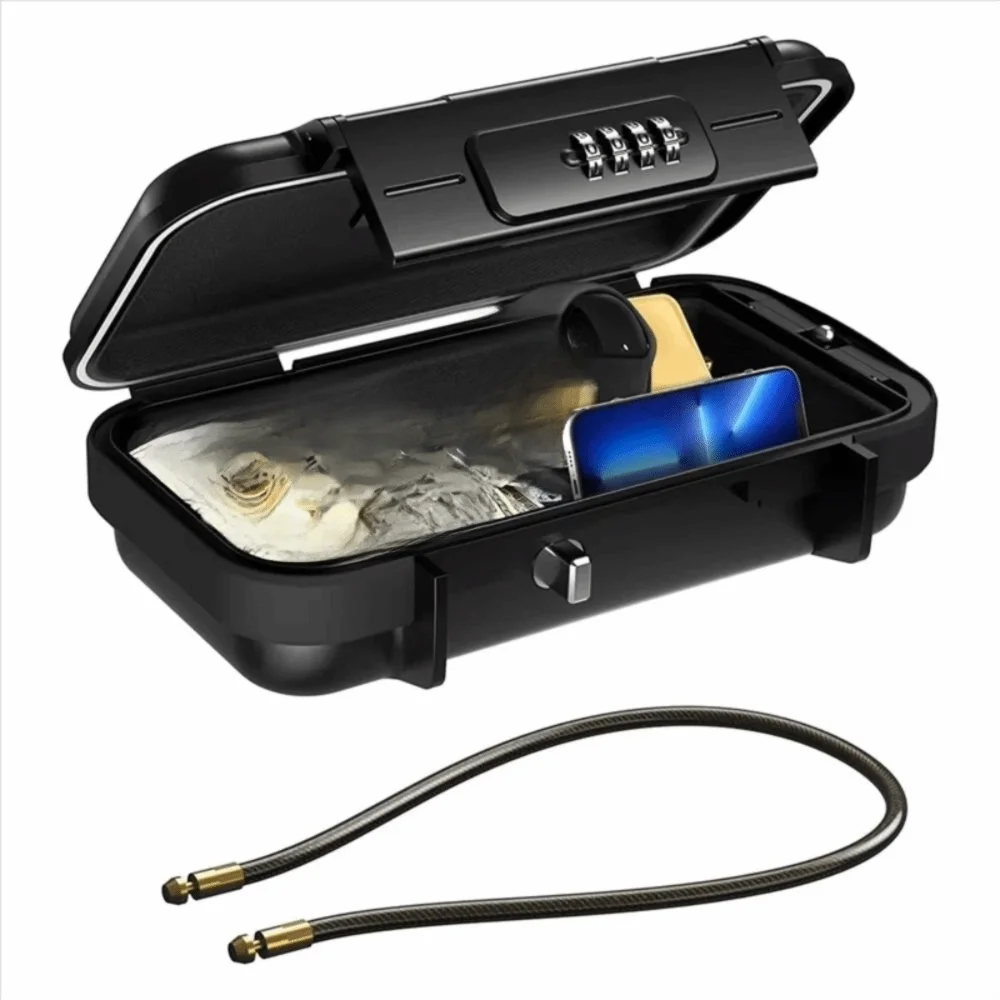 Combination Lock Portable Safe Box Large Capacity Anti-Theft Combination Security Case Anti-Pry Waterproof Design