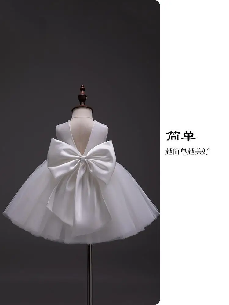 Baby Girl First Birthday Dress Spring High-end Flower Girl Wedding Little Girl Wedding Dress Puffy Skirt Sweet Princess Dress Wh