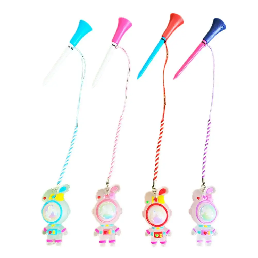 1Pc Golf Rubber Tees With Flashing Light Cartoon Cute Prevent Loss Golf Ball Holder With Braided Rope Outdoor Golf Accessory