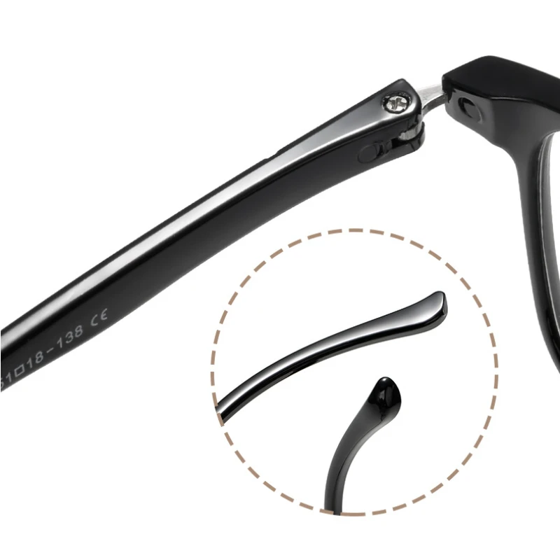 Herren Myopie Brille HD Lesebrille schwarz klare Brille-50 bis-300 – Detail 2