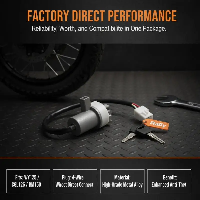 4 Wires Motorcycle Ignition Switch Plug And Play High Reliability Accessory Fit for Rusi125 TC125 Rusi150 Motorcycle