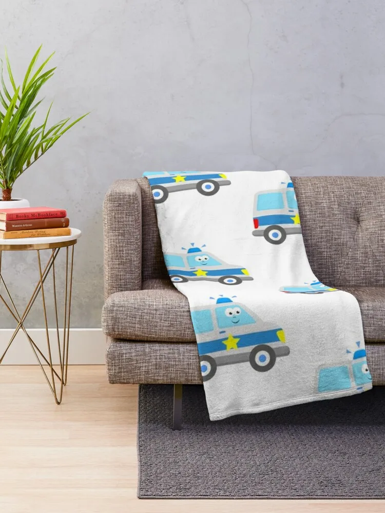 Cute Toddler Police Car Boys Girls Kids Cop Patrol Vehicle Throw Blanket manga Decoratives Blankets