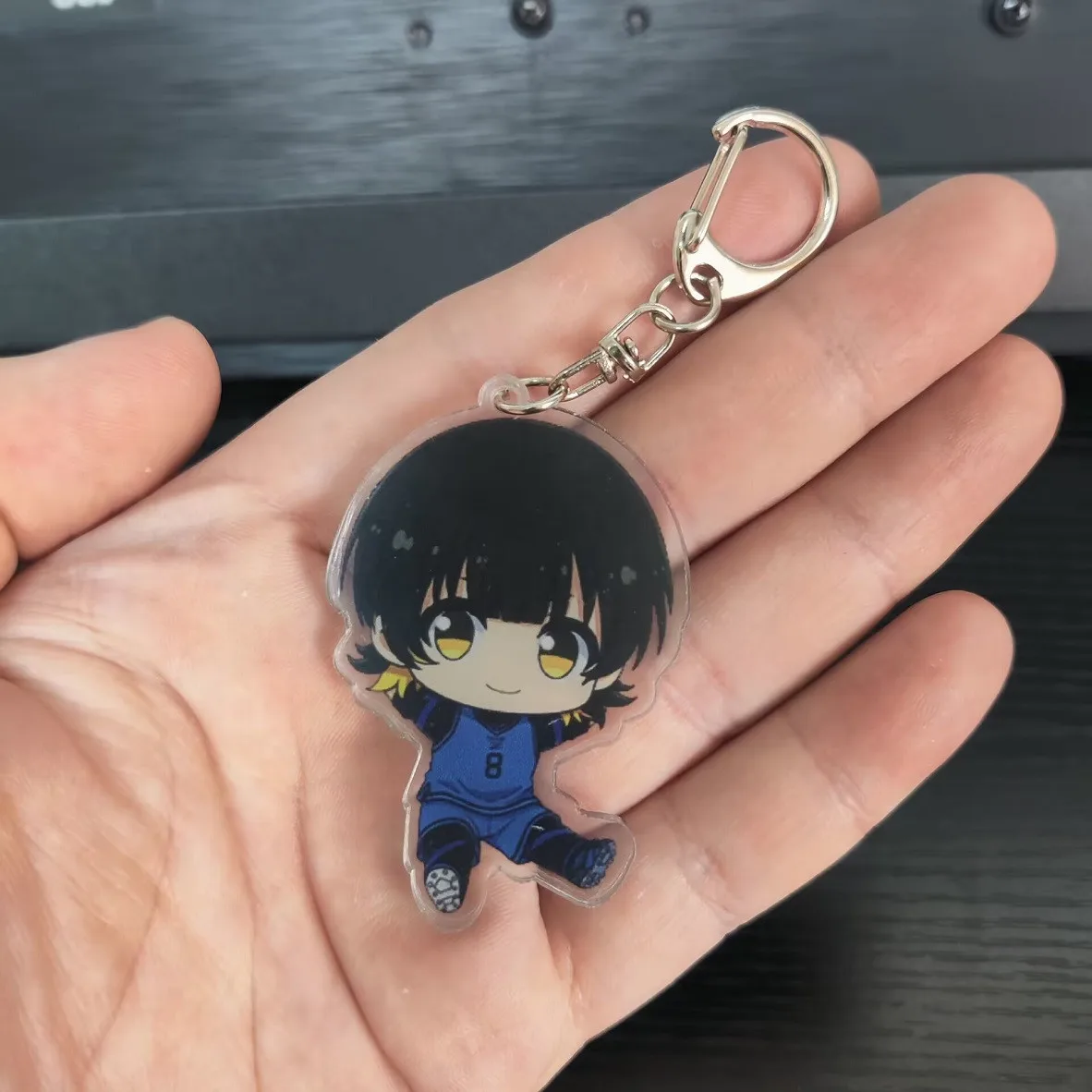 6CM Anime BLUE LOCK Figures Seishiro Nagi Bachira Meguru Chigiri Hyoma Acrylic Key Chains Cute Pendant Decor Keyring Accessories