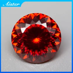 New Garnet Round 100 Faceted Cut Moissanite Loose Stone Diamond Russian Bird Nest Cut Moissanite Gemstone With GRA Certificate