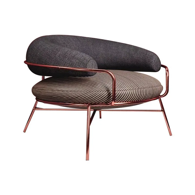 

Single sofa modern designer home living room model room fabric casual lazy simple single chair