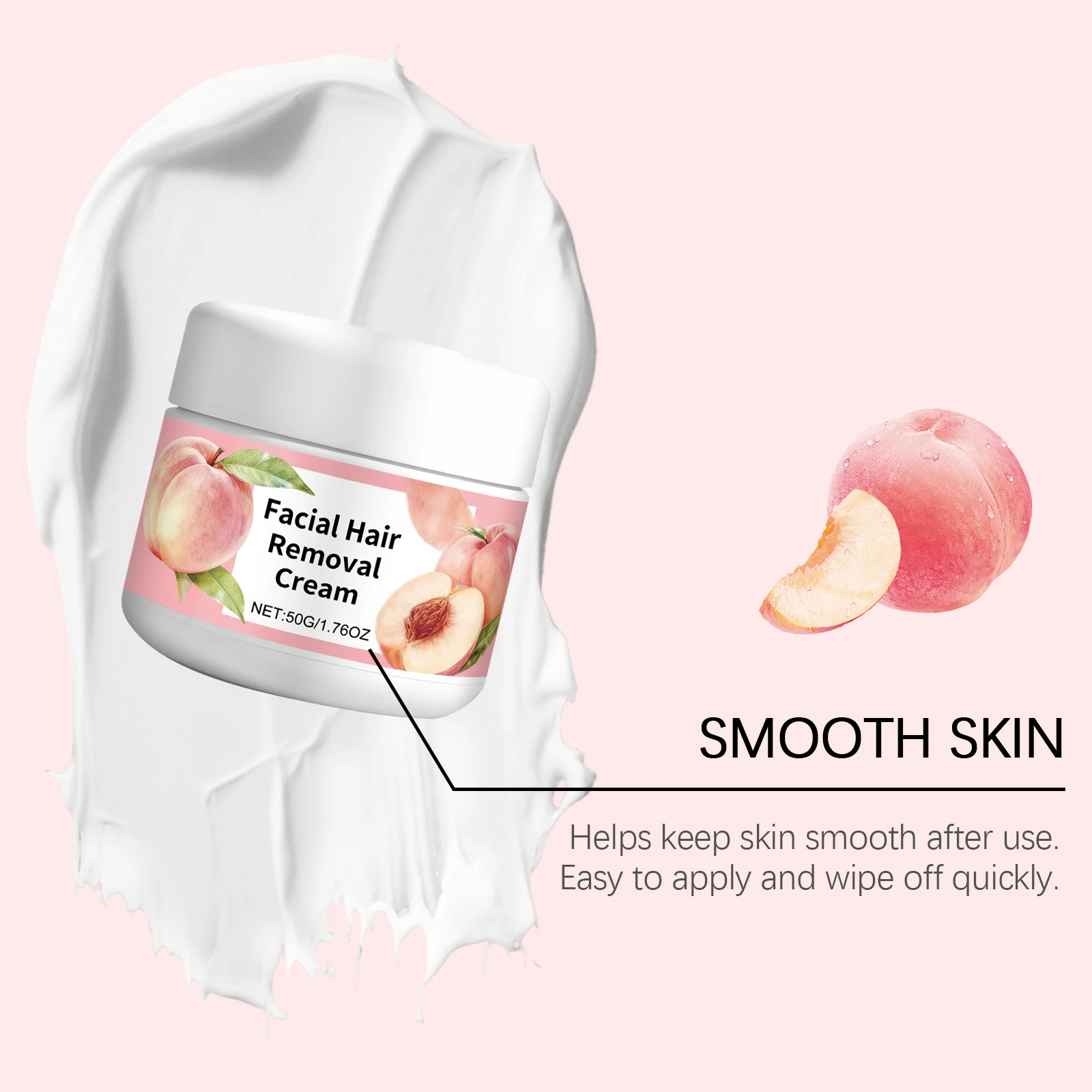 كريم إزالة شعر الوجه للنساء للبشرة الحساسة، مثبط نمو الشعر الدائم، تحديث ناعم غير مؤلم، مزيل شعر الذراع والإبط والساق #4