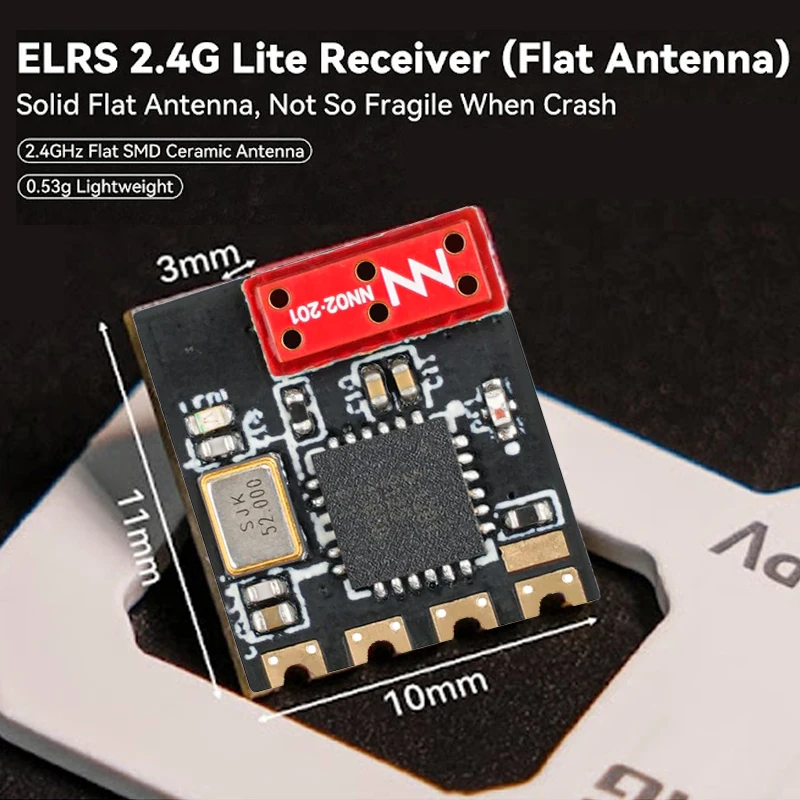 1/2/3PCS BETAFPV ELRS 2.4G Lite ExpressLRS RX Long Range Receiver With Tower Antenna 10x10x6mm 5V Input For RC FPV Racing Drone