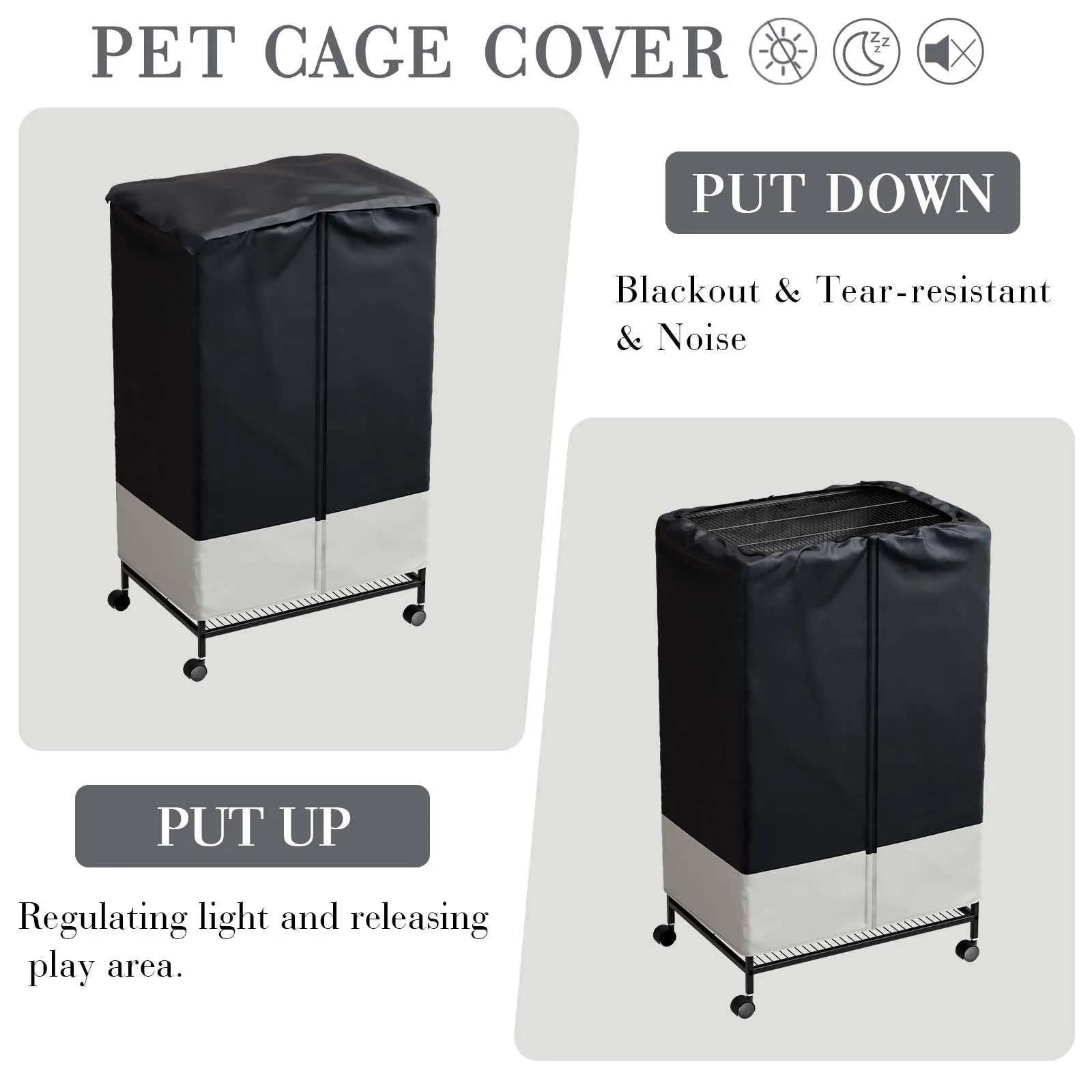 indoor and outdoor Bird Cage Cover to Small Animal Privacy Comfort  with Removable Top Panel Durable Breathable Waterproof Cover