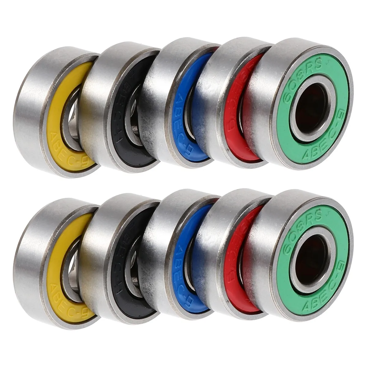 

50Pcs Universal Sliding Bearings Carbon Steel High Protection for Skateboards Inline Skates Roller Skates Scooter Bearing