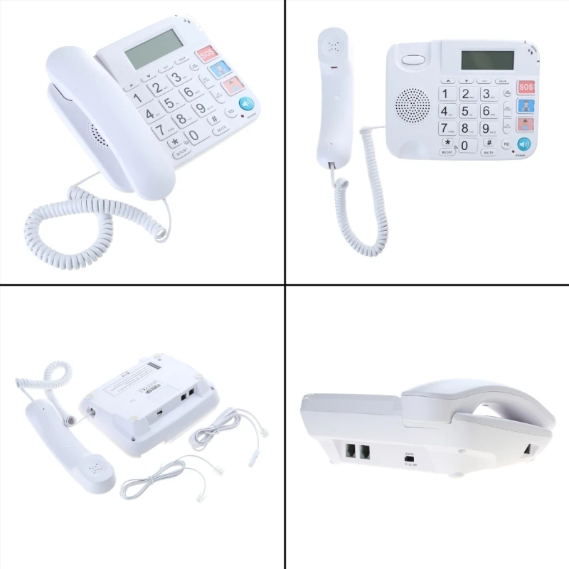 Senior Telephone Landline Phone Large Button Loudspeaker CallerID Display Desk